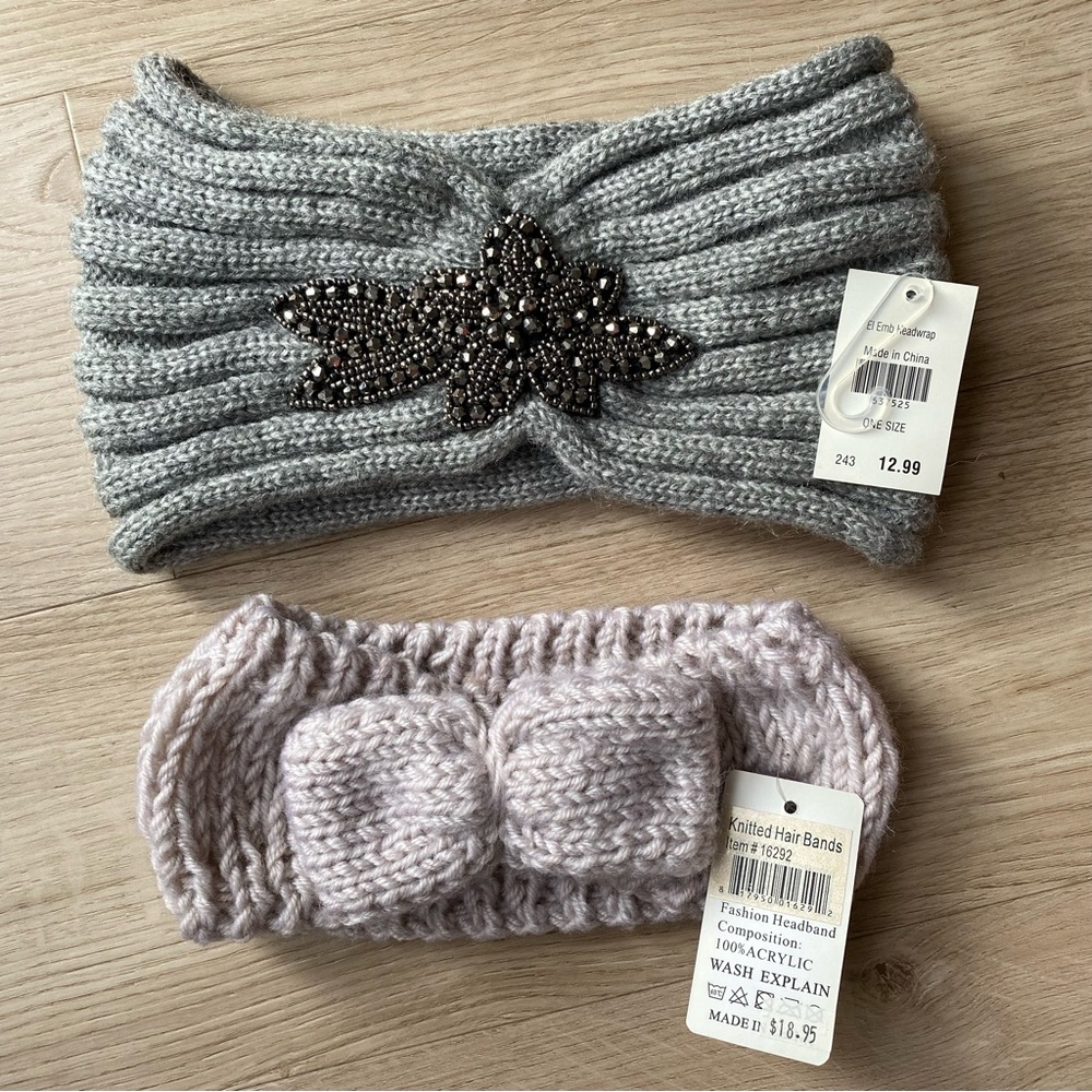 ❤️ NWT Warm & Cozy Knitted Headbands - 2 Pack